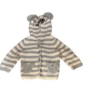 Disney Baby Cream and light blue Knit Cardigan size 12-18 months